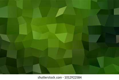 Dark Green vector polygonal illustration consisting of rectangles. Rectangular design for your business. Creative geometric background in origami style with gradient.