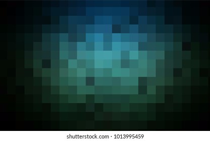 Dark Green vector polygonal illustration, which consist of rectangles. Rectangular pattern for your business design. Geometric background in Origami style with gradient. 