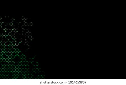 Dark Green vector polygonal illustration, which consist of rectangles. Rectangular pattern for your business design. Geometric background in Origami style with gradient. 