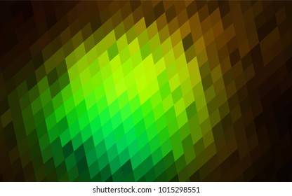 Dark Green vector polygonal illustration consisting of rectangles. Rectangular design for your business. Creative geometric background in origami style with gradient.