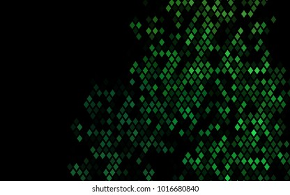 Dark Green vector polygonal illustration consisting of rectangles. Rectangular design for your business. Creative geometric background in origami style with gradient.