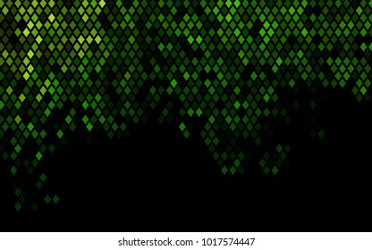 Dark Green vector polygonal illustration, which consist of rectangles. Rectangular pattern for your business design. Geometric background in Origami style with gradient. 