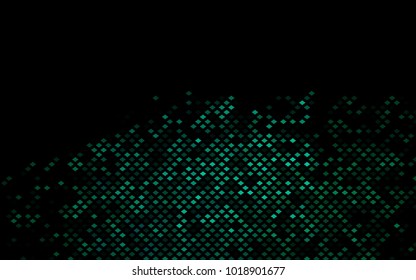 Dark Green vector polygonal illustration consisting of rectangles. Rectangular design for your business. Creative geometric background in origami style with gradient.