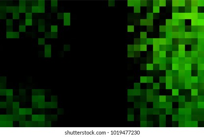 Dark Green vector polygonal illustration consisting of rectangles. Rectangular design for your business. Creative geometric background in origami style with gradient.