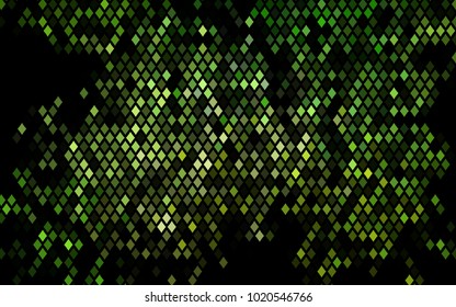 Dark Green vector polygonal illustration, which consist of rectangles. Rectangular pattern for your business design. Geometric background in Origami style with gradient. 
