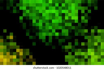 Dark Green vector polygonal illustration consisting of rectangles. Rectangular design for your business. Creative geometric background in origami style with gradient.