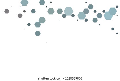 Dark Green vector polygonal illustration, which consist of hexagons. Hexagonal design for your business. Creative geometric background in Origami style with gradient