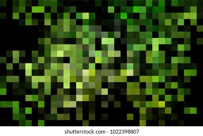 Dark Green vector polygonal illustration, which consist of rectangles. Rectangular pattern for your business design. Geometric background in Origami style with gradient. 