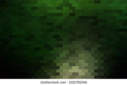 Dark Green vector polygonal illustration consisting of rectangles. Rectangular design for your business. Creative geometric background in origami style with gradient.