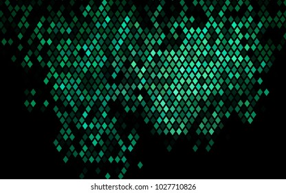 Dark Green vector polygonal illustration, which consist of rectangles. Rectangular pattern for your business design. Geometric background in Origami style with gradient. 