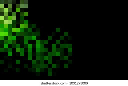 Dark Green vector polygonal illustration consisting of rectangles. Rectangular design for your business. Creative geometric background in origami style with gradient.