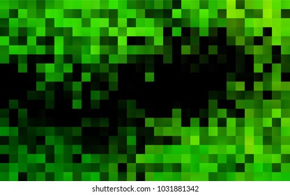 Dark Green vector polygonal illustration, which consist of rectangles. Rectangular pattern for your business design. Geometric background in Origami style with gradient. 