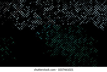 Dark Green vector polygonal illustration consisting of rectangles. Rectangular design for your business. Creative geometric background in origami style with gradient.