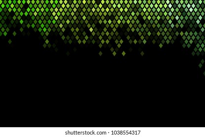 Dark Green vector polygonal illustration, which consist of rectangles. Rectangular pattern for your business design. Geometric background in Origami style with gradient. 