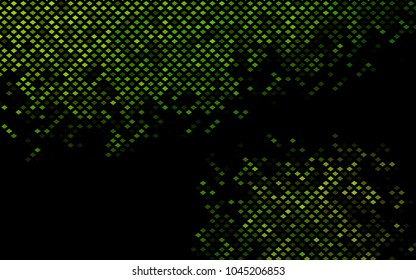 Dark Green vector polygonal illustration, which consist of rectangles. Rectangular pattern for your business design. Geometric background in Origami style with gradient. 