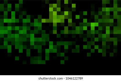 Dark Green vector polygonal illustration, which consist of rectangles. Rectangular pattern for your business design. Geometric background in Origami style with gradient. 