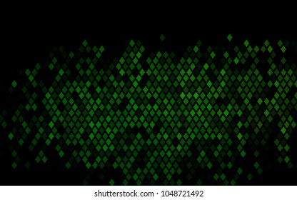 Dark Green vector polygonal illustration, which consist of rectangles. Rectangular pattern for your business design. Geometric background in Origami style with gradient. 
