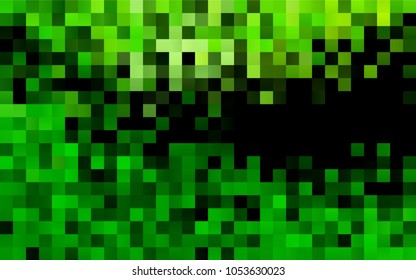 Dark Green vector polygonal illustration consisting of rectangles. Rectangular design for your business. Creative geometric background in origami style with gradient.