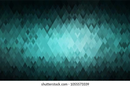 Dark Green vector polygonal illustration, which consist of rectangles. Rectangular pattern for your business design. Geometric background in Origami style with gradient. 
