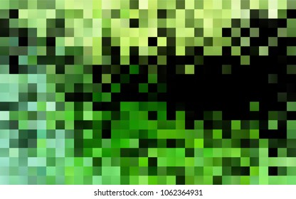 Dark Green vector polygonal illustration, which consist of rectangles. Rectangular pattern for your business design. Geometric background in Origami style with gradient. 