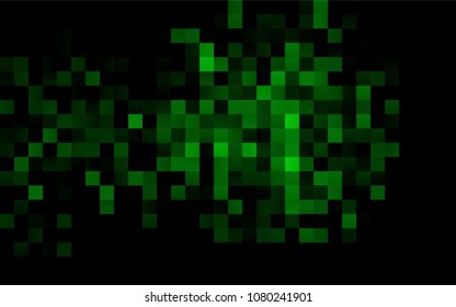 Dark Green vector polygonal illustration, which consist of rectangles. Rectangular pattern for your business design. Geometric background in Origami style with gradient. 
