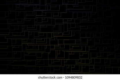 Dark Green vector polygonal illustration consisting of rectangles. Rectangular design for your business. Creative geometric background in origami style with gradient.