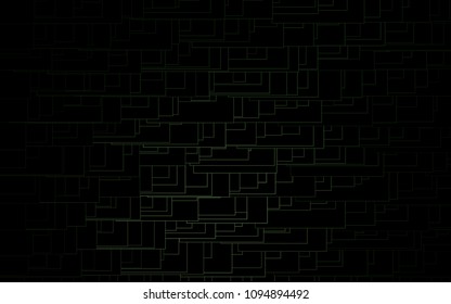 Dark Green vector polygonal illustration consisting of rectangles. Rectangular design for your business. Creative geometric background in origami style with gradient.