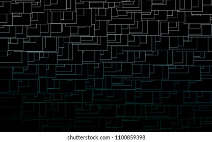 Dark Green vector polygonal illustration consisting of rectangles. Rectangular design for your business. Creative geometric background in origami style with gradient.