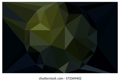 Dark Green vector polygonal illustration, which consist of triangles with a gemstone in center. Triangular design of a huge diamond for your business. Creative geometric background of gems.