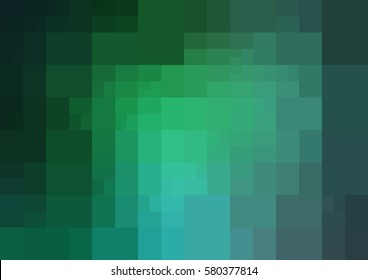 Dark green vector polygonal illustration, which consist of rectangles. Rectangular design for your business. Creative geometric background in Origami style with gradient