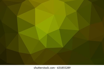 Dark Green vector polygonal illustration, which consist of triangles. Triangular pattern for your business design. Geometric background in Origami style with gradient. 