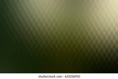 Dark Green vector polygonal illustration consisting of rectangles. Rectangular design for your business. Creative geometric background in origami style with gradient.
