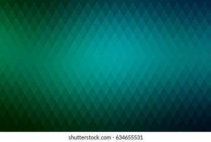Dark Green vector polygonal illustration consisting of rectangles. Rectangular design for your business. Creative geometric background in origami style with gradient.