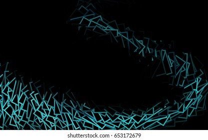 Dark Green vector polygonal illustration consisting of rectangles. Rectangular design for your business. Creative geometric background in origami style with gradient.