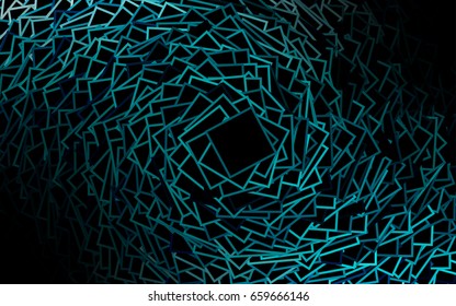 Dark Green vector polygonal illustration, which consist of rectangles. Rectangular pattern for your business design. Geometric background in Origami style with gradient. 