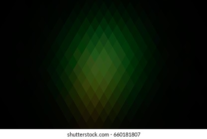 Dark Green vector polygonal illustration, which consist of rectangles. Rectangular pattern for your business design. Geometric background in Origami style with gradient. 