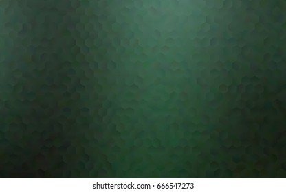 Dark Green vector polygonal illustration, which consist of hexagons. Hexagonal design for your business. Creative geometric background in Origami style with gradient