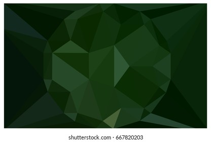 Dark Green vector polygonal illustration, which consist of triangles with a gemstone in center. Triangular design of a huge diamond for your business. Creative geometric background of gems.