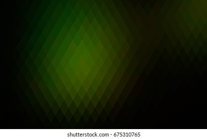 Dark Green vector polygonal illustration, which consist of rectangles. Rectangular pattern for your business design. Geometric background in Origami style with gradient. 
