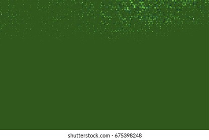 Dark Green vector polygonal illustration, which consist of hexagons. Hexagonal pattern for your business design. Geometric background in Origami style with gradient. 