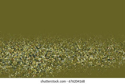 Dark Green vector polygonal illustration, which consist of hexagons. Hexagonal pattern for your business design. Geometric background in Origami style with gradient. 