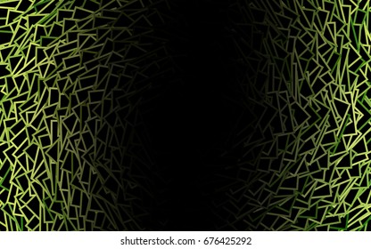Dark green vector polygonal illustration consisting of rectangles. Rectangular design for your business. Creative geometric background in origami style with gradient.