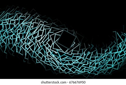 Dark Green vector polygonal illustration, which consist of rectangles. Rectangular pattern for your business design. Geometric background in Origami style with gradient. 