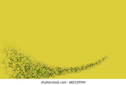 Dark Green vector polygonal illustration, which consist of hexagons. Hexagonal design for your business. Creative geometric background in Origami style with gradient