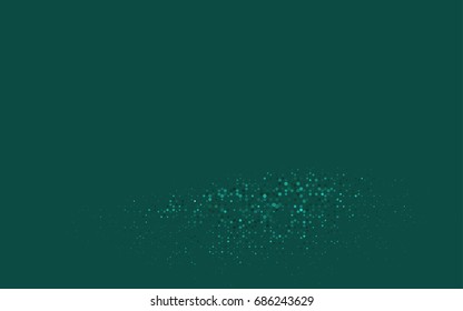 Dark Green vector polygonal illustration, which consist of hexagons. Hexagonal design for your business. Creative geometric background in Origami style with gradient