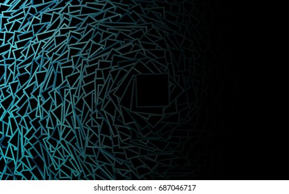 Dark Green vector polygonal illustration, which consist of rectangles. Rectangular pattern for your business design. Geometric background in Origami style with gradient. 