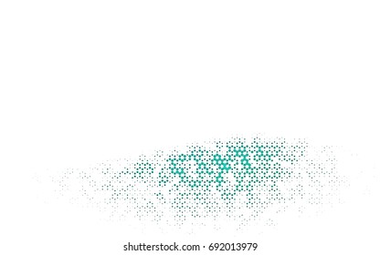 Dark Green vector polygonal illustration, which consist of hexagons. Hexagonal design for your business. Creative geometric background in Origami style with gradient