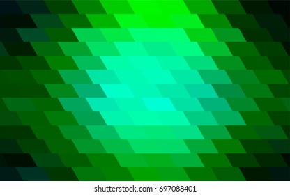 Dark Green vector polygonal illustration, which consist of rectangles. Rectangular pattern for your business design. Geometric background in Origami style with gradient. 