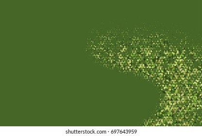 Dark Green vector polygonal illustration, which consist of hexagons. Hexagonal pattern for your business design. Geometric background in Origami style with gradient. 