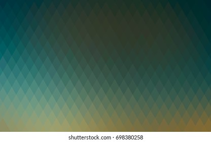 Dark Green vector polygonal illustration consisting of rectangles. Rectangular design for your business. Creative geometric background in origami style with gradient.